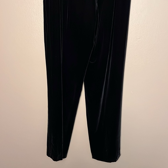 Vintage velvet Annie Alexander buttery soft high waisted wide leg trousers pants - Picture 5 of 6